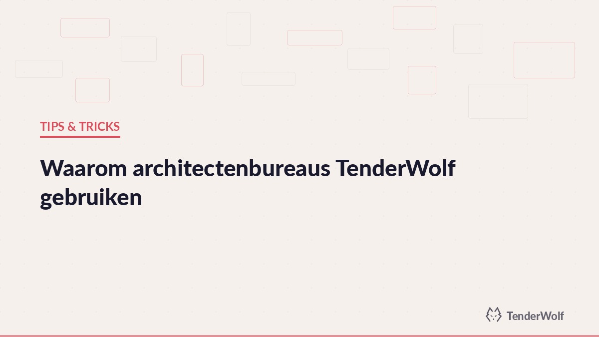 Waarom architectenbureaus TenderWolf gebruiken voor overheidsopdrachten