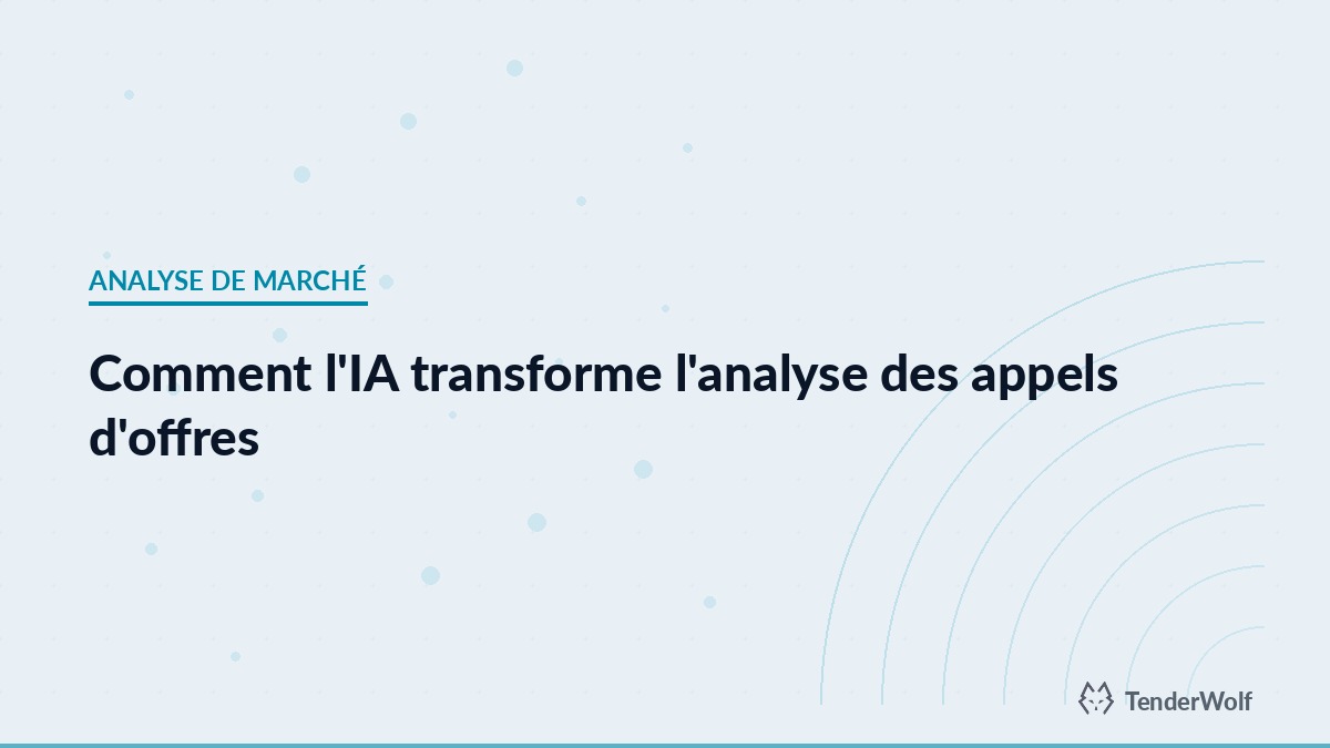 Tableau de bord d'analyse d'appels d'offres piloté par l'IA