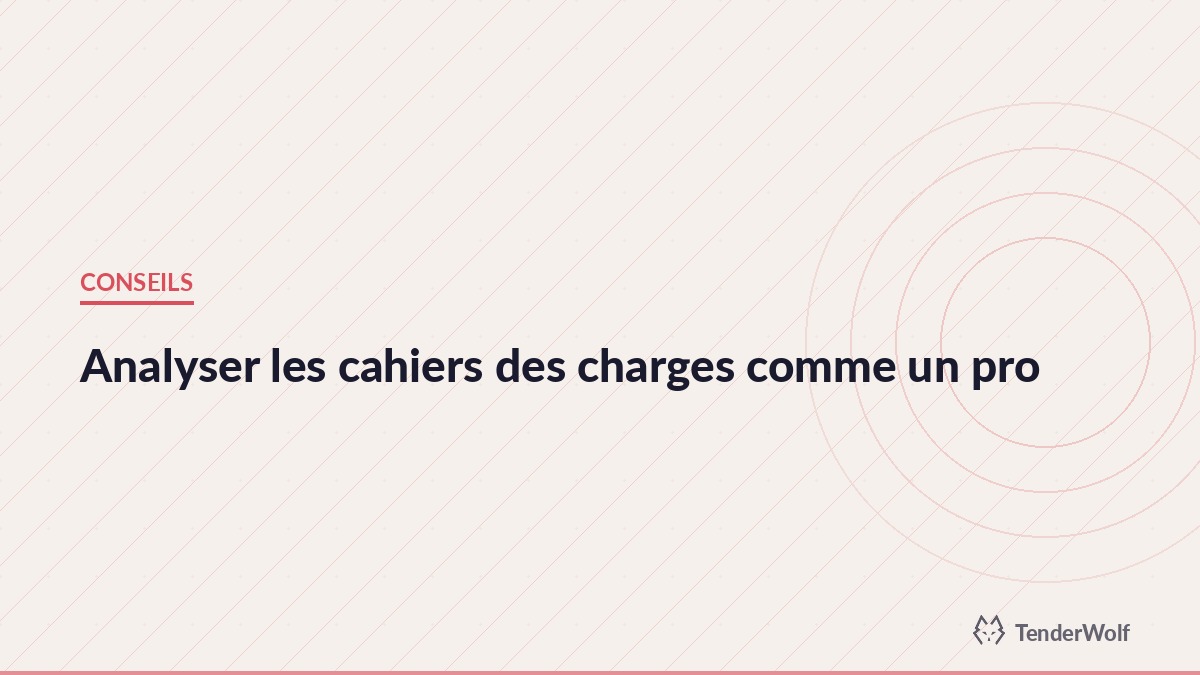 Analyse des cahiers des charges des marchés publics