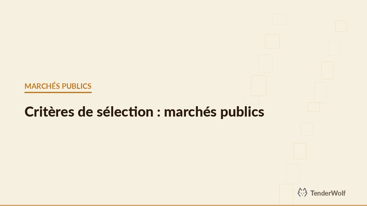 Checklist avec critères de sélection