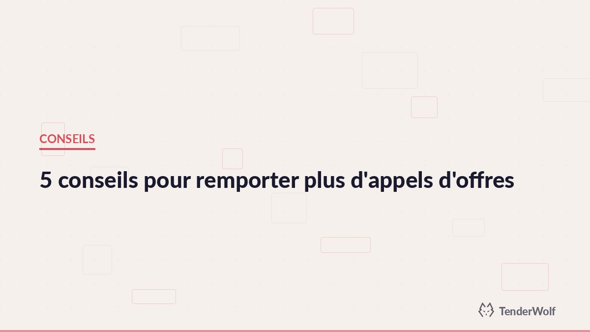 Équipe remportant un appel d'offres