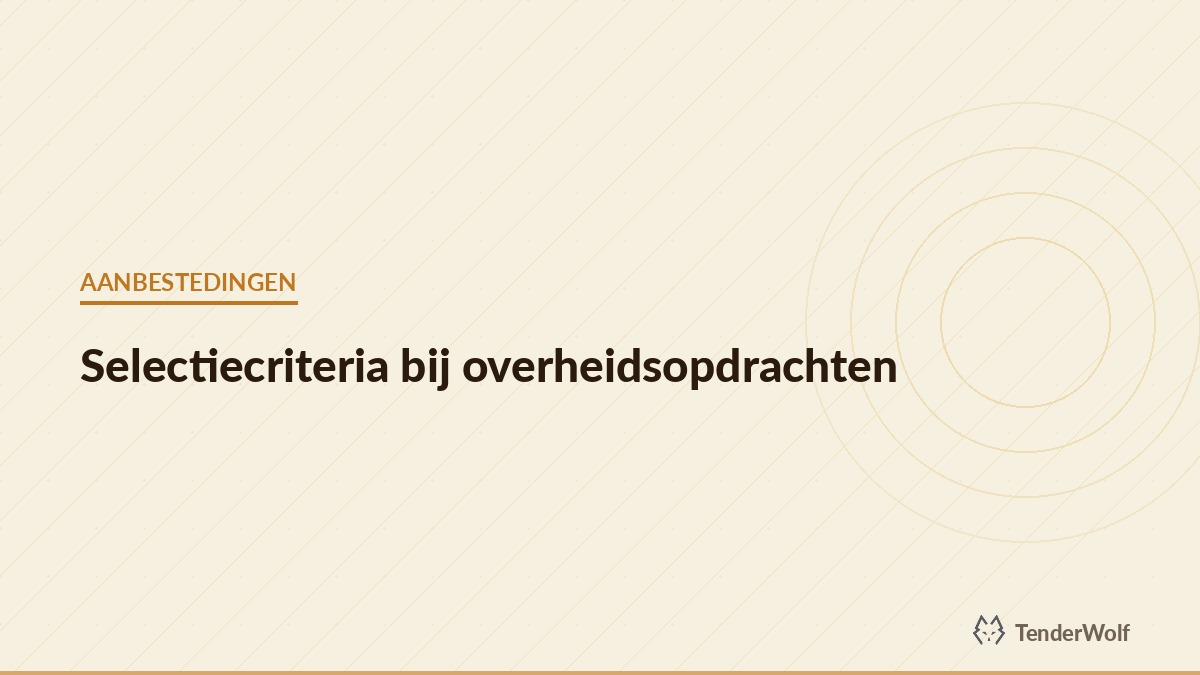 Checklist met selectiecriteria