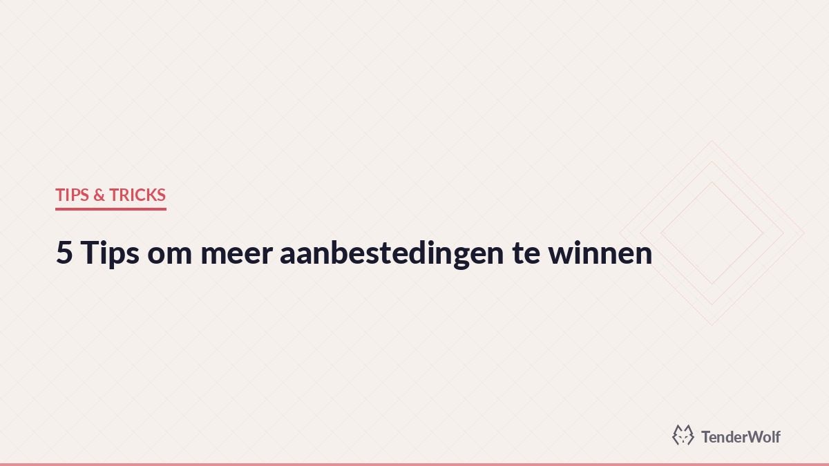 Team dat een aanbesteding wint